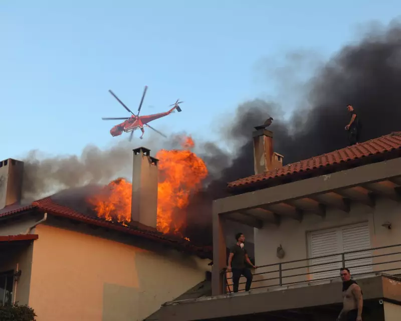 Athens Suburb Engulfed by Wildfire as Residents Urged to Flee