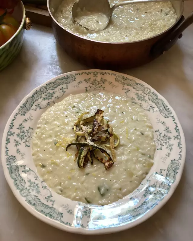 Creamy Courgette & Goat’s Cheese Risotto with Lemon – A Taste of Summer