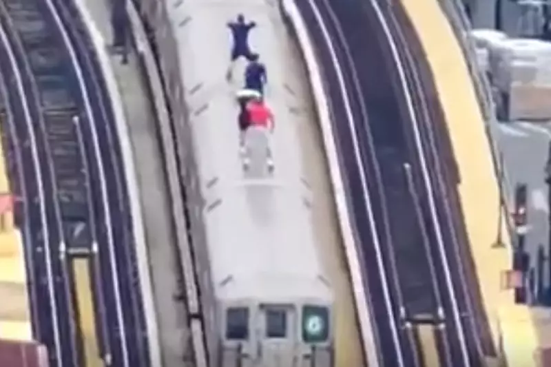 Daring Subway Surfers in NYC Captured by Drone in Thrilling Video
