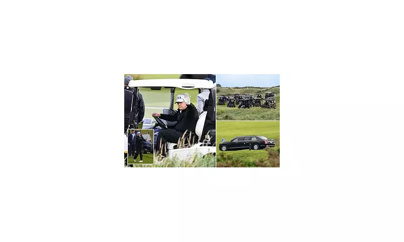 Donald Trump's Golf Cart Serenade: 'Uptown Girl' Blares as He Waves to Supporters