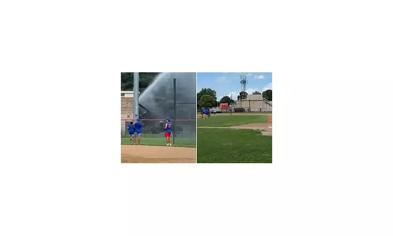 Dramatic Fire Erupts at Baseball Field: Captain's Heroic Efforts Save Venue from Disaster