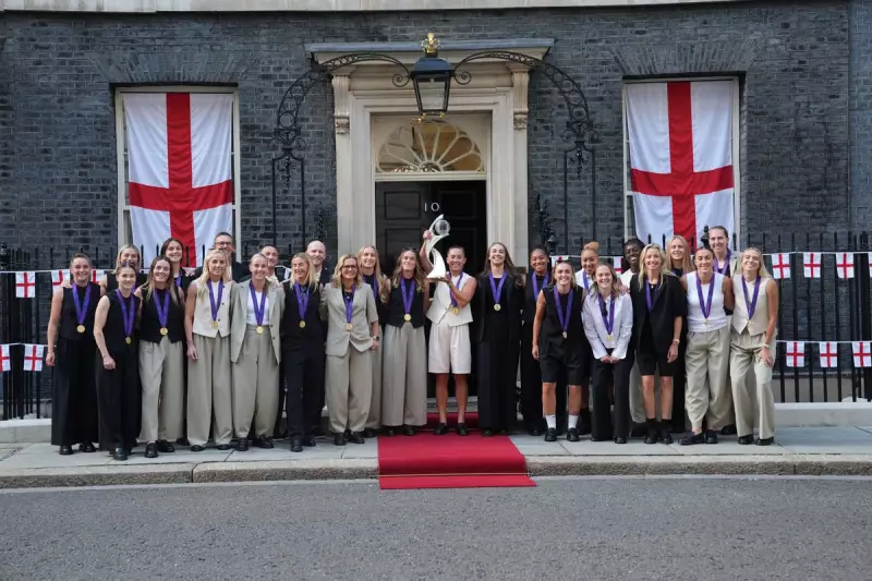 England Stars Jess Carter and Mariona Caldentey Shine at Downing Street Reception