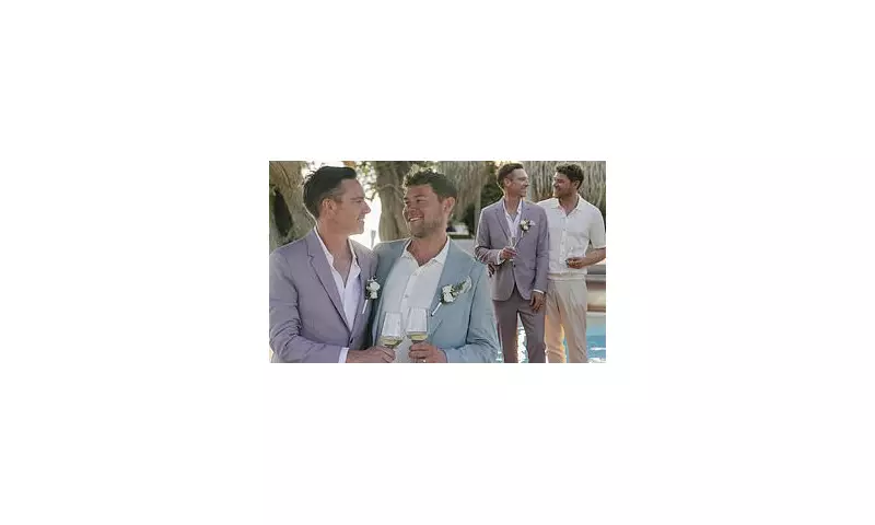 Hollyoaks Star Andy Moss Marries Partner Mark Bennett in Stunning Greek Wedding – See the Romantic Photos!
