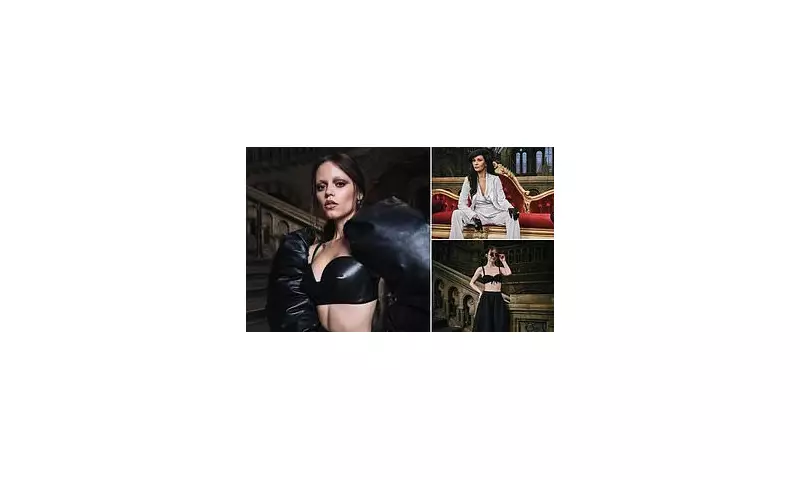 Jenna Ortega Stuns in Leather Bralette Alongside Catherine Zeta-Jones at Netflix's 'Wednesday' Event