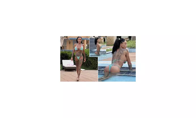 Katie Price Flaunts Dramatic Weight Loss in Tiny Green Bikini During Dubai Getaway