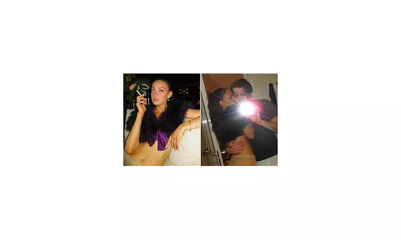 Nicola Peltz Stuns in Sultry Snap: Puffs Cigarette & Flaunts Skimpy Purple Outfit After Sharing Naked Bath Pic