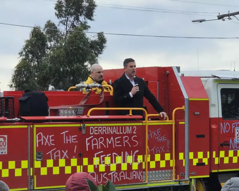 Outrage as Offensive Slogan Targeting Victorian Premier Spotted at Rally Attended by Brad Battin