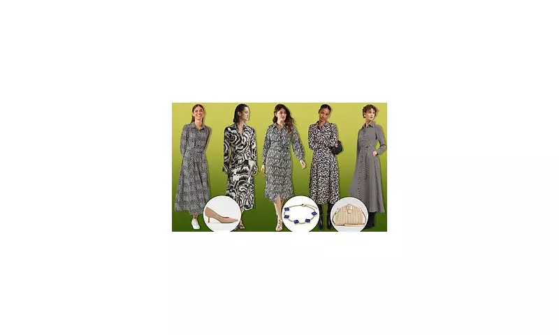 Queen Camilla Stuns in High Street Monochrome Dress – A Masterclass in Royal Elegance