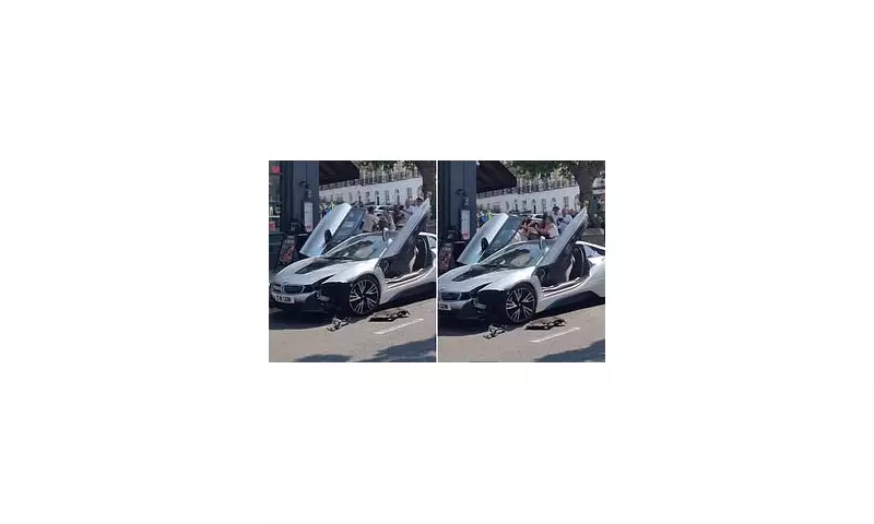 Reckless BMW Driver Sparks Street Brawl After Crashing into Parked Cars in London