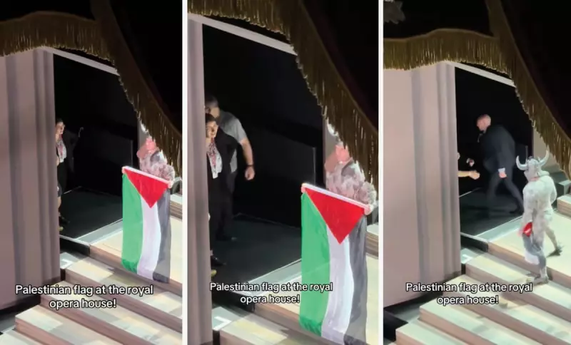 Royal Opera House Performance Ends with Cast Member Displaying Palestinian Flag