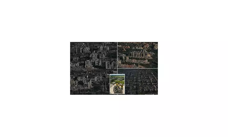 Shocking Aerial Images Reveal Ukrainian City Obliterated by Putin's War Machine