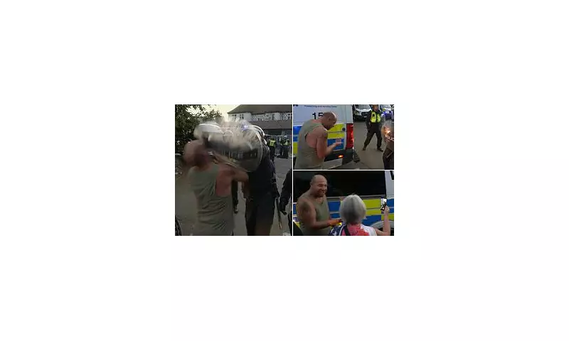 Shocking Footage Shows Riot Police Clash with Protesters Outside Migrant Hotel in Epping