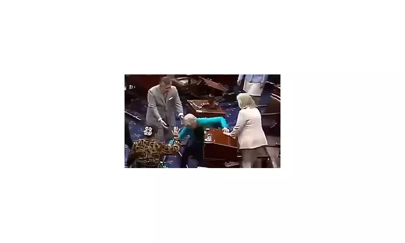 Shocking Moment: Elizabeth Warren Takes a Nasty Tumble in the Senate