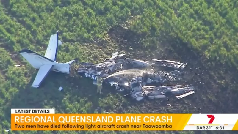 Tragic Plane Crash in Queensland: Two Dead After Light Aircraft Plummets Near Oakey