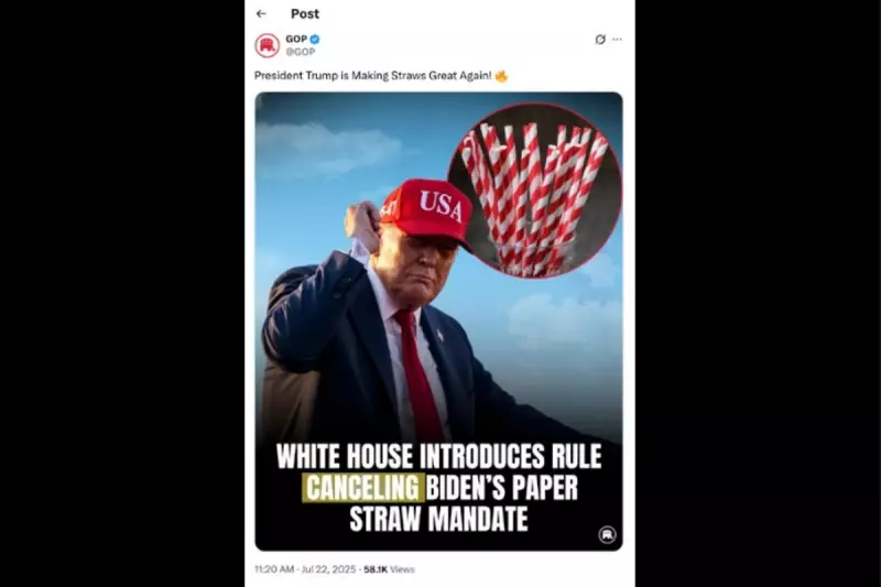 Trump Mocks Paper Straws and Defends Epstein in Bizarre Rant