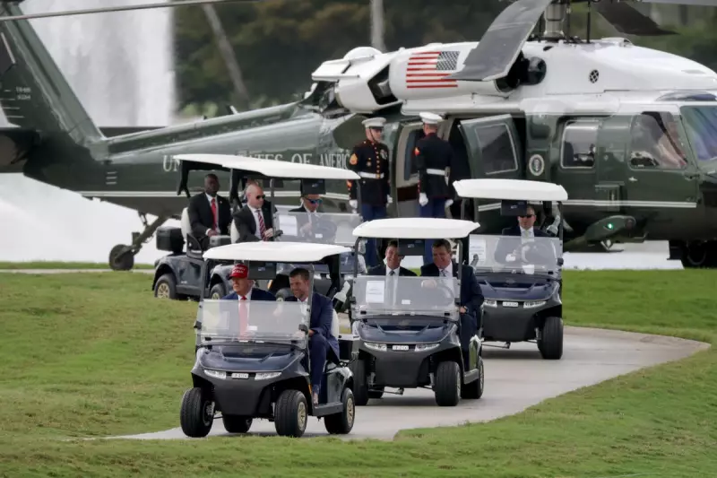 Trump’s Golf Cart Chaos: Secret Service Agents Struggle to Keep Up at Bedminster
