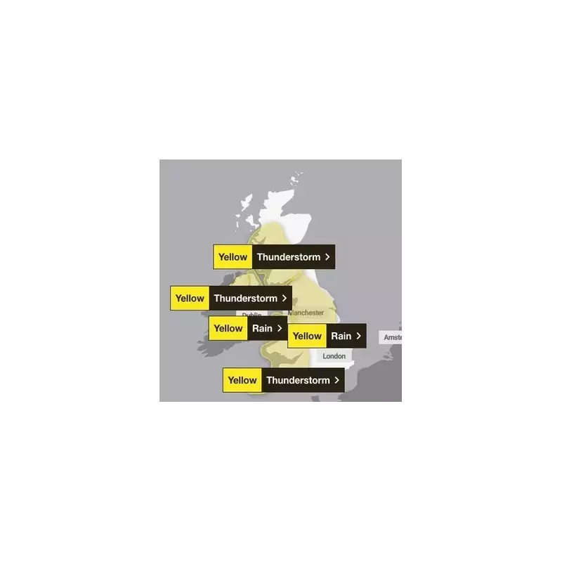 UK Weather Alert: Brits Brace for Torrential Rain and Thunderstorms