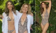 Elizabeth Hurley, 60, and Her Mother Angela, 85, Stun in Ageless Leopard Print Bikinis