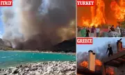 Europe in Flames: Tourists Flee as Wildfires Ravage Italian Beaches and Greek Islands Amid Scorching 50.5°C Heatwave