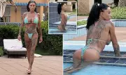 Katie Price Flaunts Dramatic Weight Loss in Tiny Green Bikini During Dubai Getaway