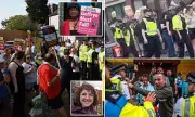 Left-Wing Activists and Trade Unions Clash with Anti-Migrant Protesters Outside Asylum Seeker Hotels