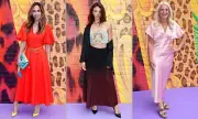Myleene Klass Stuns in Red Midi Dress at Versace Event Alongside Vanessa Bauer and Vanessa Feltz