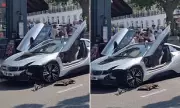 Reckless BMW Driver Sparks Street Brawl After Crashing into Parked Cars in London
