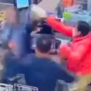 Shocking Moment Police Officer Smashes Milk Bottle Over Man's Head in Westminster