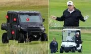 Trump's Armour-Plated Golf Buggy Spotted at Royal Turnberry: Inside the 'Golf Force One'