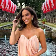 Vicky Pattison Stuns in Pink Chiffon Dress at Star-Studded Event