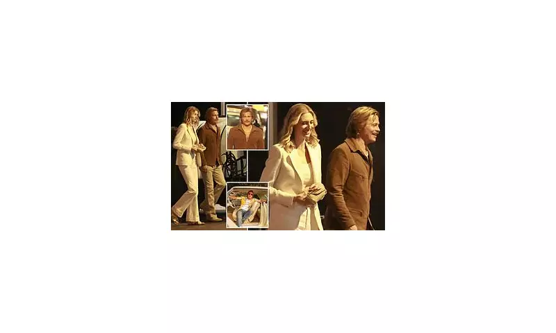 Brad Pitt and Elizabeth Debicki Recreate Cliff Booth's Hollywood Cliffhanger in Riveting Once Upon a Time in Hollywood Scene | Daily Mail