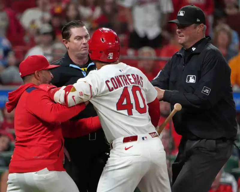 Cardinals' Willson Contreras Handed Fiery Ban After Umpire Explosion and Bat-Throwing Outburst
