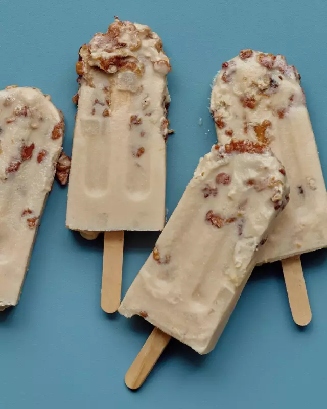 Cool Down with These Exquisite Ice Cream Recipes: Walnut Pear Lollies & Rhubarb Sorbet by Jacob Kenedy