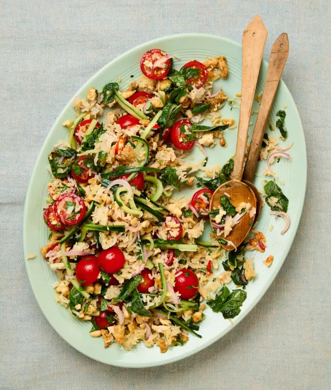 Crispy Rice Salad with Tofu & Lime: A Vibrant Vegan Recipe by Meera Sodha