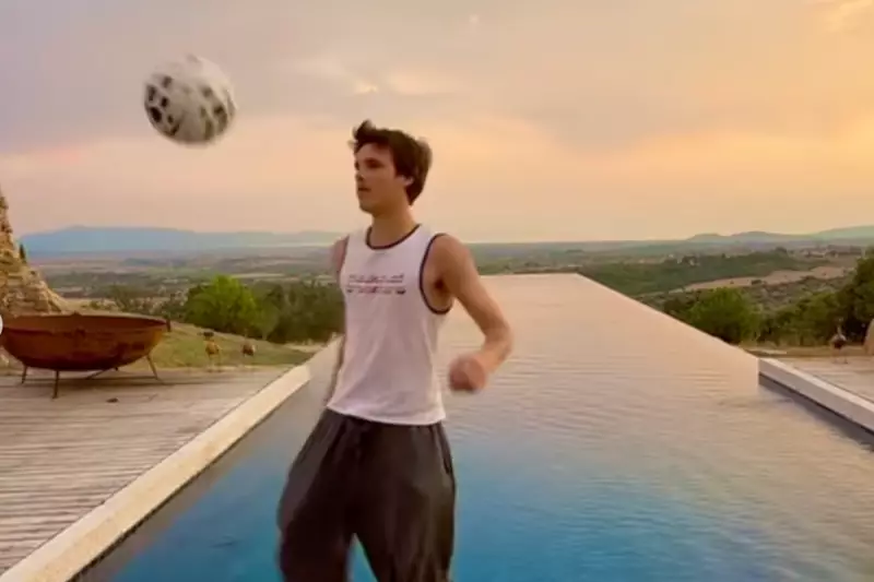 Cruz Beckham's Stunning Football Skills Steal the Show on Family Holiday