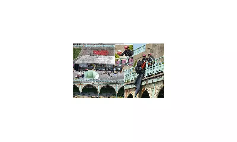 Dramatic Abseiling Operation: Council Workers Clear Homeless Encampment from Iconic Bridge