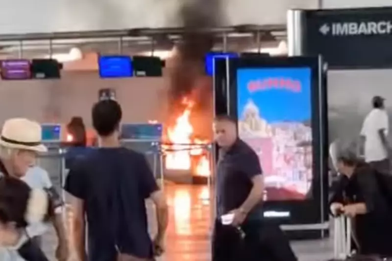 Dramatic Fire Erupts at Milan Malpensa Airport: Flights Disrupted as Check-In Desk Blaze Forces Evacuation