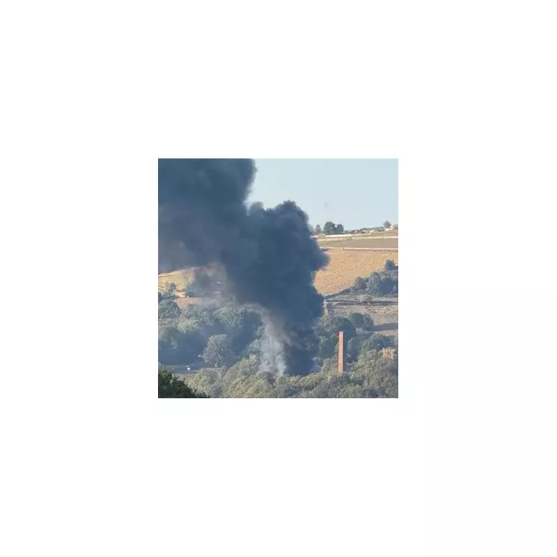 Dramatic Halifax Fire: Thick Black Smoke Billows Over Town as Emergency Services Rush to Scene