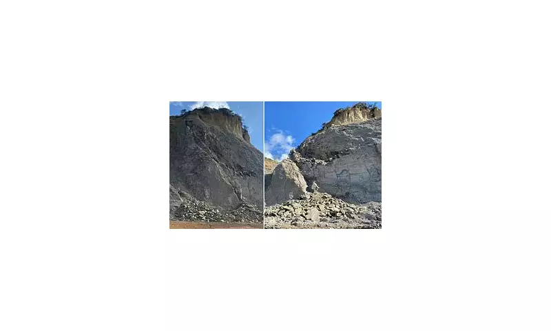 Dramatic Rockfall at Dorset Beach: Shocking Moment Cliff Collapses Onto Sand