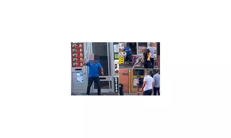 Dramatic Sword Fight Erupts Outside Kebab Shop: Seven Arrested in Shocking Brawl
