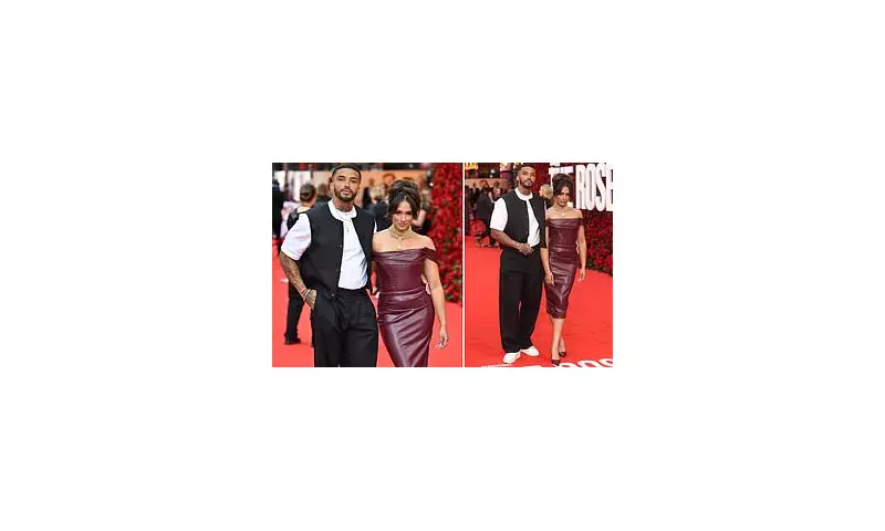 EastEnders Star Rukku Nahar Stuns in Burgundy Leather at 'Roses' Premiere with Co-Star Michael Griffiths