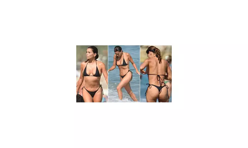 Eva Longoria Stuns in Black String Bikini: Her Secrets to a Flawless Figure Revealed!