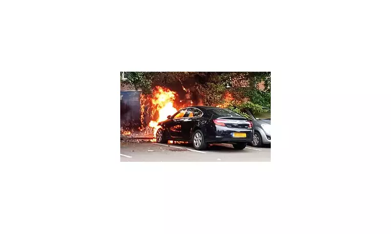 Family's Car Bursts into Flames Amid 30C Heatwave – Terrifying Moment Caught on Camera