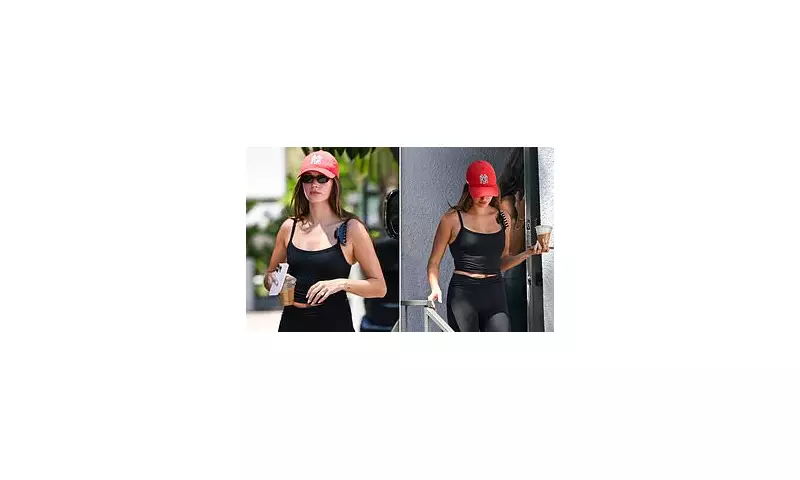 Hailey Bieber Sizzles in Skintight Black Ensemble for Steamy Night Out with Justin | Daily Mail