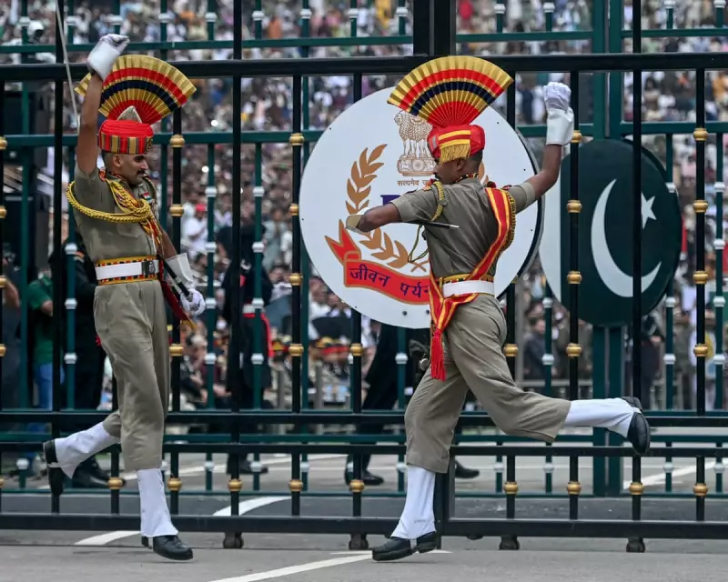 India and Pakistan Engage in Flagpole War at Attari-Wagah Border Ceremony