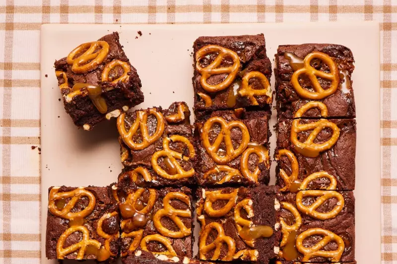 Indulge in Decadent Salted Caramel Pretzel Brownies: A Perfect Sweet & Salty Treat
