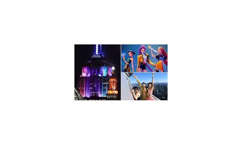 K-Pop Spectacle: Empire State Building Dazzles NYC with Demon Slayer Light Show