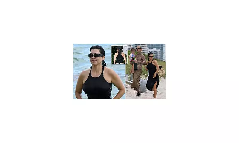 Kourtney Kardashian Flaunts Thong Bikini in Cheeky Display With Travis Barker Amid Pregnancy Rumours | Daily Mail