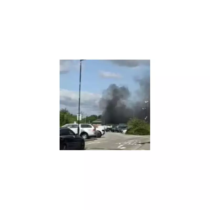 Massive Blaze Engulfs Morrisons Supermarket in Aylesford – Emergency Services Rush to Scene