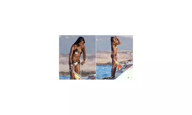 Naomi Campbell Stuns in Lace Bikini Aboard Luxury Yacht in Spain